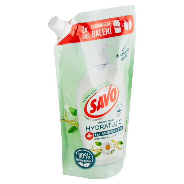E-shop Savo tekuté mýdlo s antibakteriální složkou Heřmánek & Jojobový olej náhradní náplň 500ml